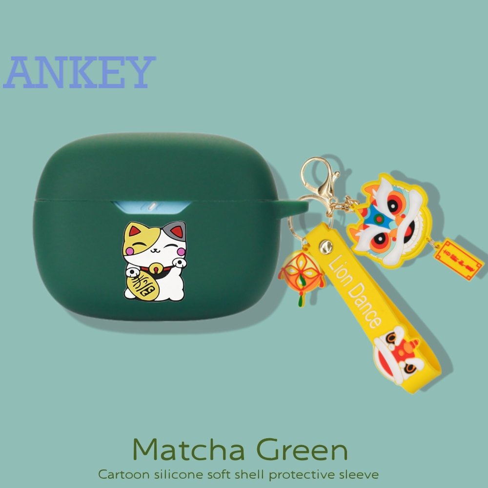 For Anker Soundcore A20i Case Lucky Cat dance lion amulet Cover Earphone Silicone Earbuds shell Soft Protective Headphone