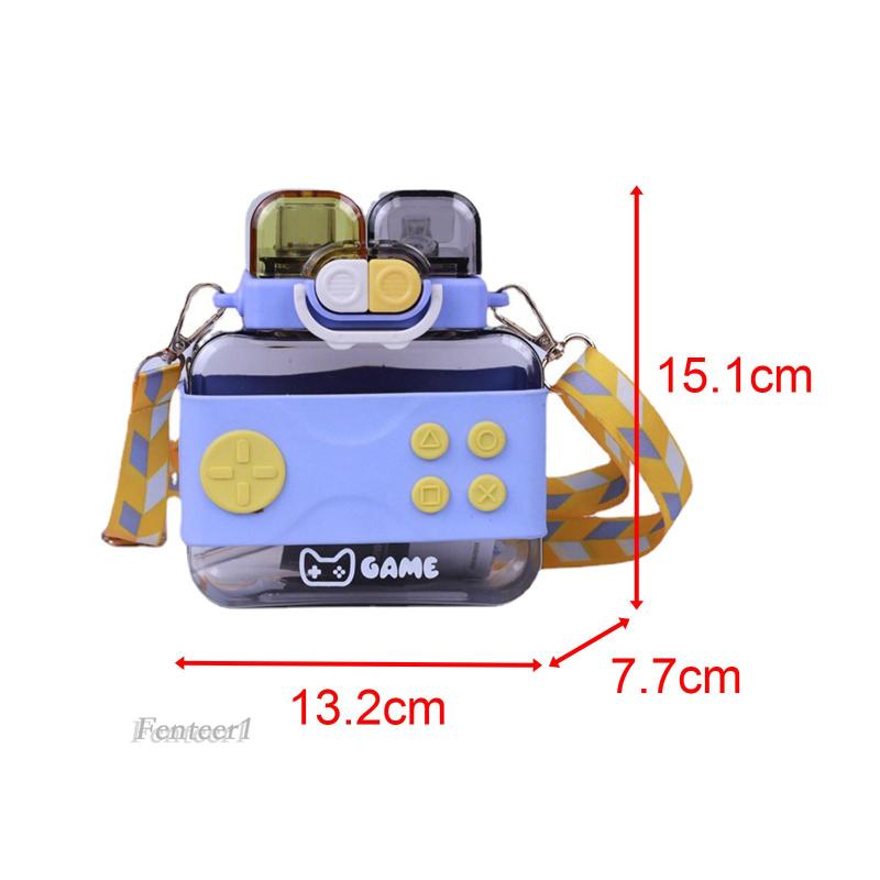 Bình Nước 75ml Kèm Ống Hút Họa Tiết Hoạt Hình Dễ Thương Cho Bé Gái [Fenteer1]