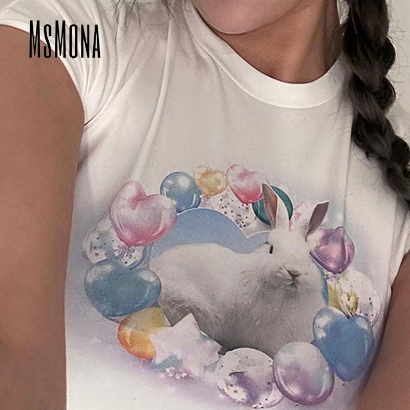 Áo Thun Ngắn Tay Cổ Tròn Màu Trơn Họa Tiết Hoa Thời Trang 2023 Cho Nữ