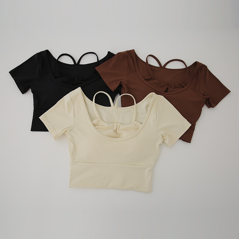 (Đệm) Áo Bralette Thể Thao Hai Mảnh Nhanh Khô Có Dây Đeo Cổ