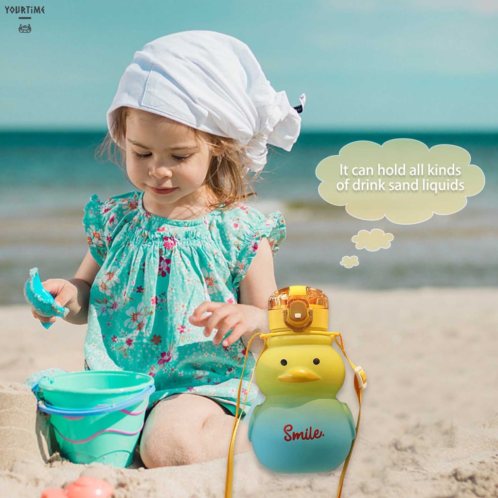 Bình Nước Thể Thao 650ml Hình Vịt Dễ Thương