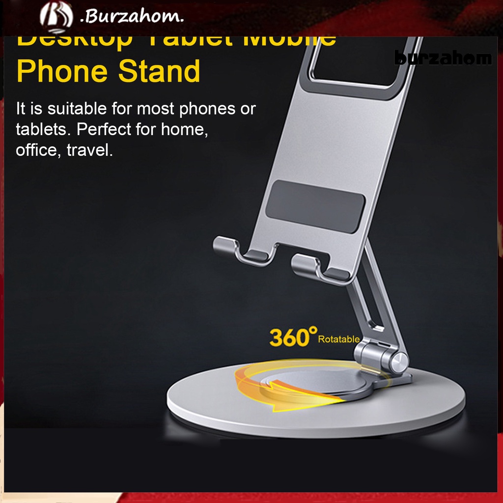 Giá Đỡ Điện Thoại / Máy Tính Bảng Bằng Hợp Kim Nhôm Xoay 360 Độ Chống Trượt Có Thể Điều Chỉnh Tiện Dụng