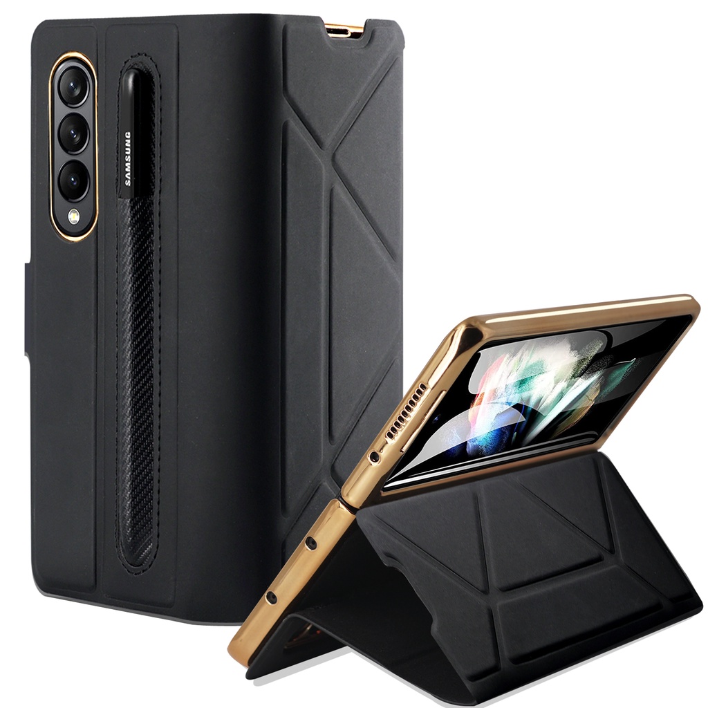 Bao Da Điện Thoại Bảo Vệ 360 Độ Có Ngăn Đựng Bút Cho samsung galaxy z fold5 4 z fold3 2 z fold4 z fold3 Ốp