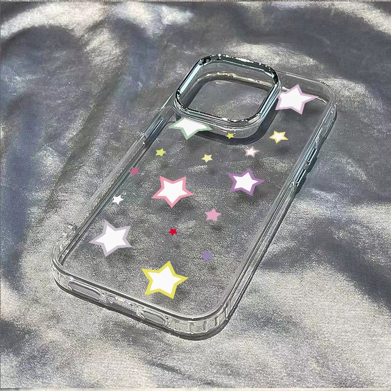 ✅Ốp Điện Thoại Mềm Hai Lớp Chống Sốc Họa Tiết Ngôi Sao Cho Iphone 11713 14Pro 128 Inch Max Plus / 2Xv