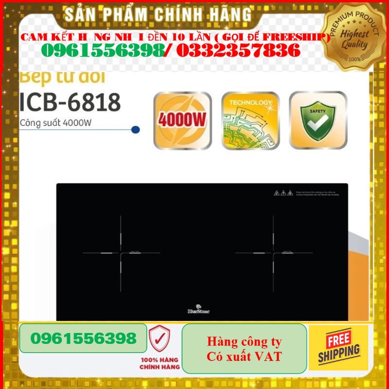 Bếp từ đôi Bluestone ICB-6818 4000W
