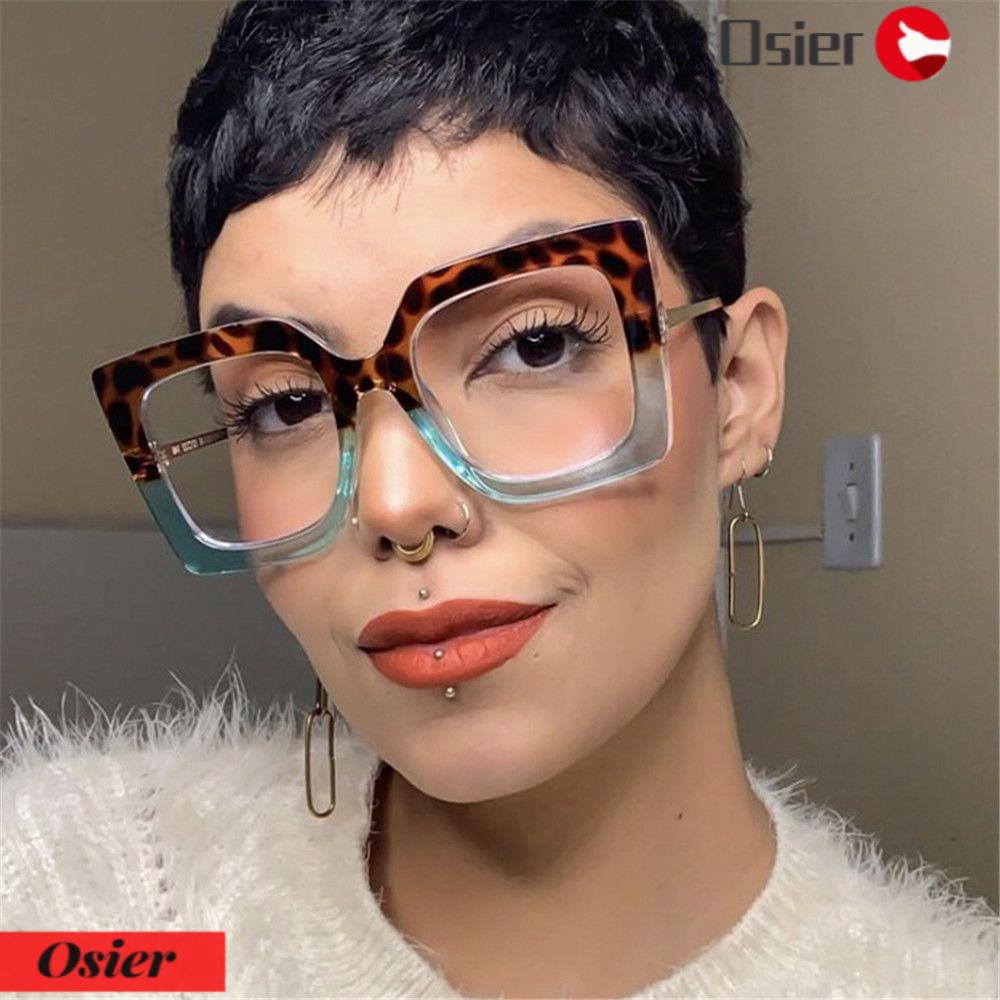 Osier1 Kính Mát Gọng Vuông Oversize Phong Cách Vintage Thời Trang Cho Nữ