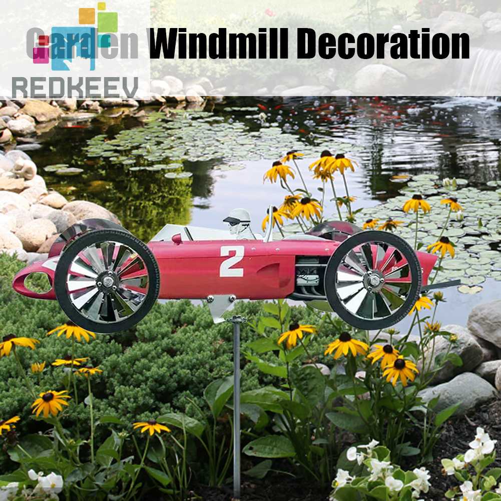 Cối Xay Gió Bằng Sắt Trang Trí Lối Đi Sân Vườn