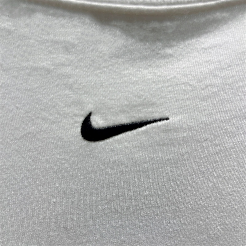 Áo Thun Nike 100% Cotton Tay Lửng Thêu Logo Đơn Giản Dành Cho Nữ