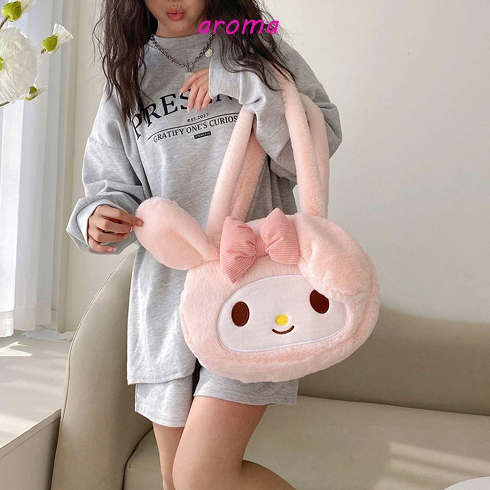 Túi Đựng Mỹ Phẩm / Tiền Xu / Đồ Trang Điểm Đeo Vai Kuromi Mềm Mại Đơn Giản Dành Cho Nữ