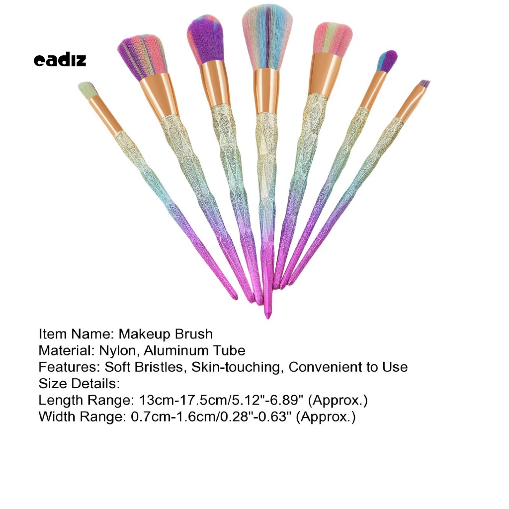 Bộ 7 Cọ Trang Điểm Nền Che Khuyết Điểm Mềm Mại Thoải Mái Tiết Kiệm Thời Gian Chuyên Nghiệp