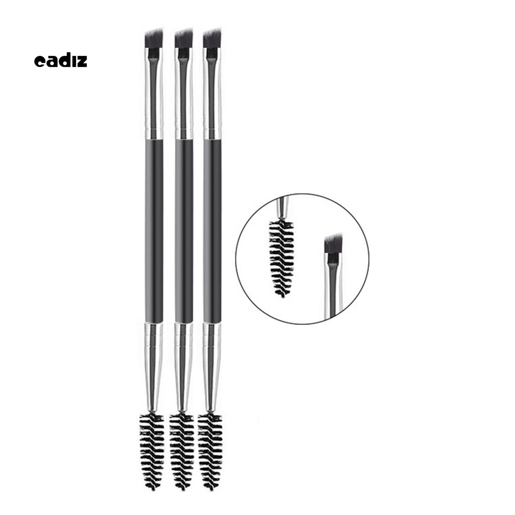 Bộ 3 Cọ Trang Điểm Lông Mi Lông Mềm Đa Năng Hai Đầu Bằng Gỗ