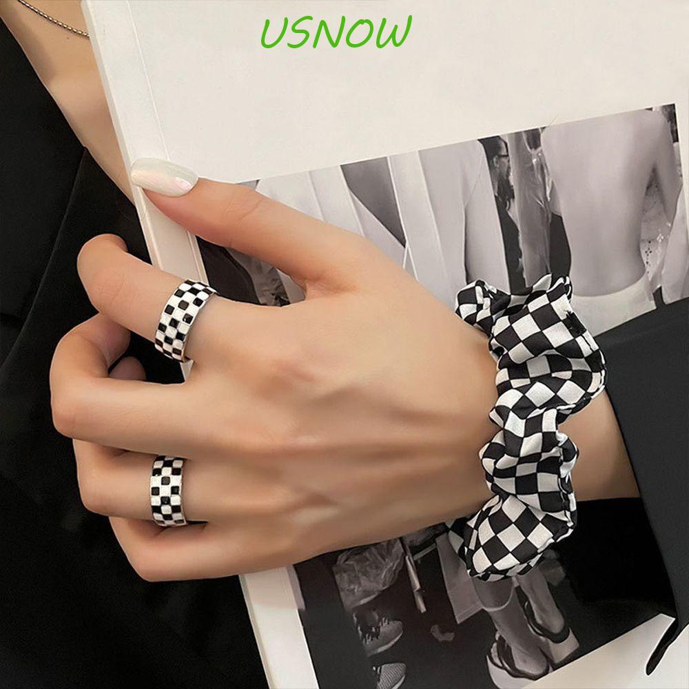 Nhẫn Hở Tráng Men Họa Tiết Lưới Có Thể Điều Chỉnh Thời Trang Cho Nữ