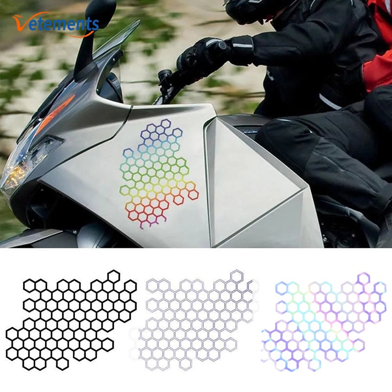 Miếng Dán Trang Trí Thân Xe Hơi / Xe Máy Họa Tiết Tổ Ong Chất Lượng Cao DIY