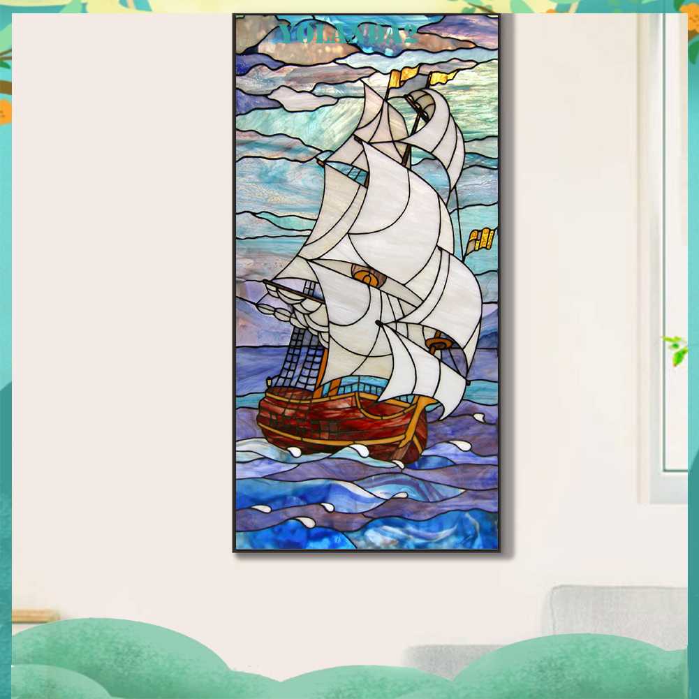 Tranh Đính Đá Kim Cương Toàn Bộ 5D DIY Hình Vẽ Thuyền Buồm