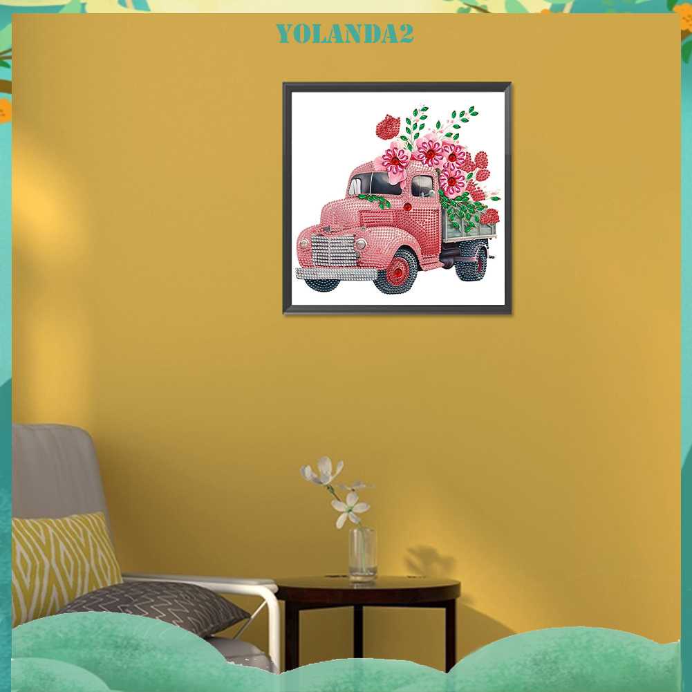 Bộ Tranh Đính Đá 5D Họa Tiết Xe Hơi Phong Cách Vintage Độc Đáo DIY Dùng Trang Trí