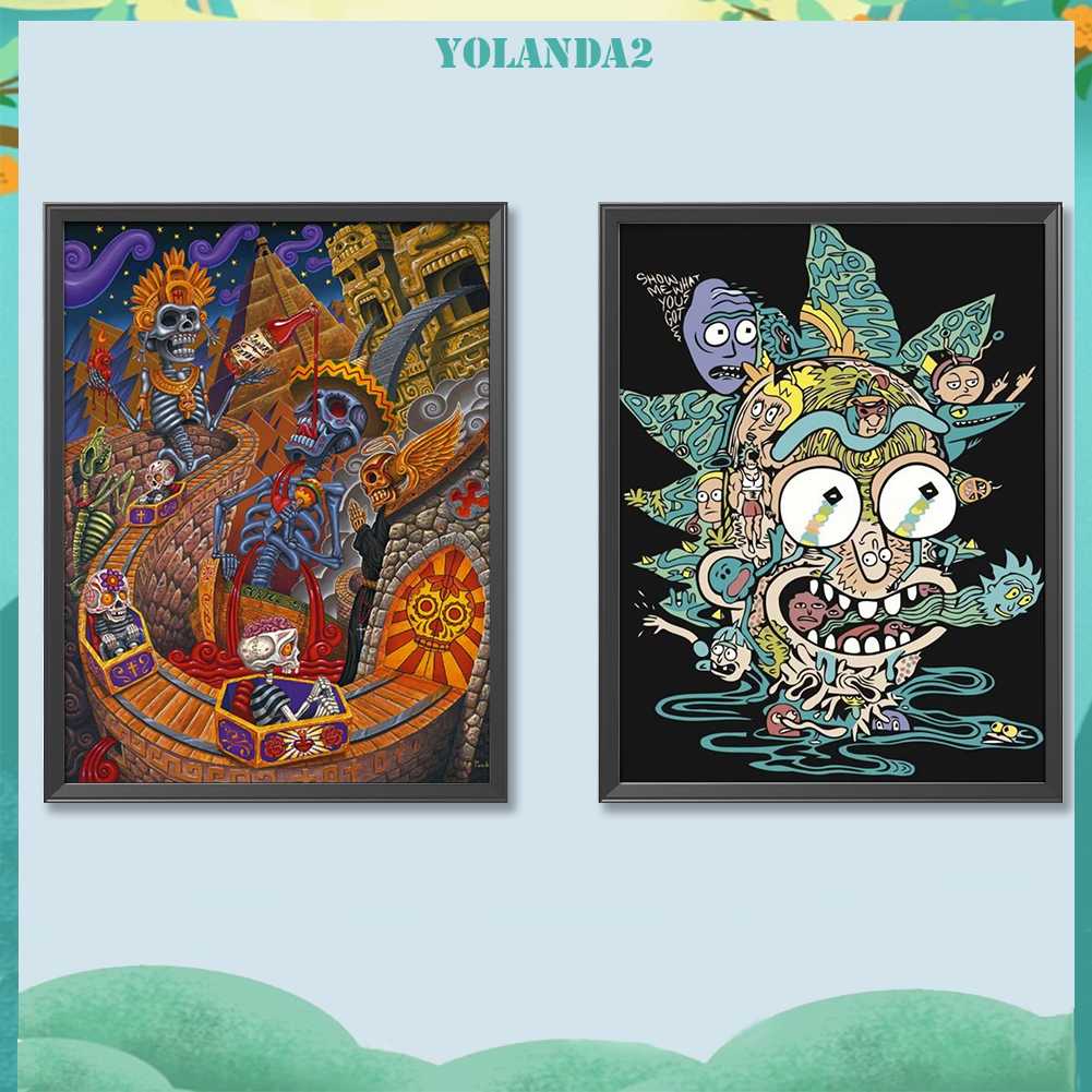 Tranh Đính Đá Kim Cương Toàn Bộ 5D DIY Hình Đầu Lâu