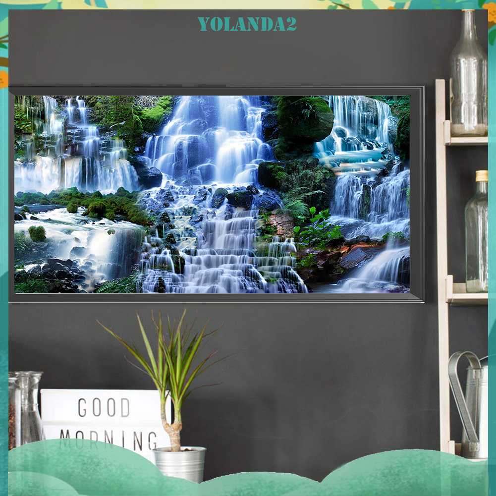 Tranh Đính Đá Kim Cương Toàn Bộ 5D DIY Hình Thác Nước