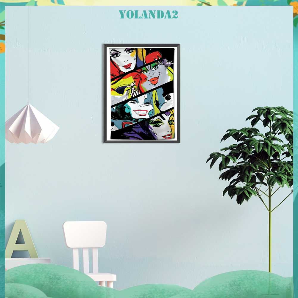 Tranh Đính Đá Kim Cương Toàn Bộ 5D DIY Hình Người Phụ Nữ Xấu