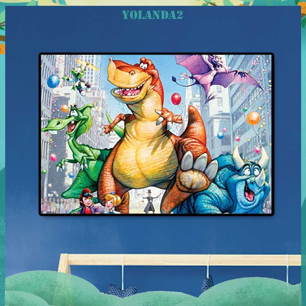 Tranh Đính Đá Kim Cương Toàn Bộ 5D DIY Hình Vẽ Khủng Long