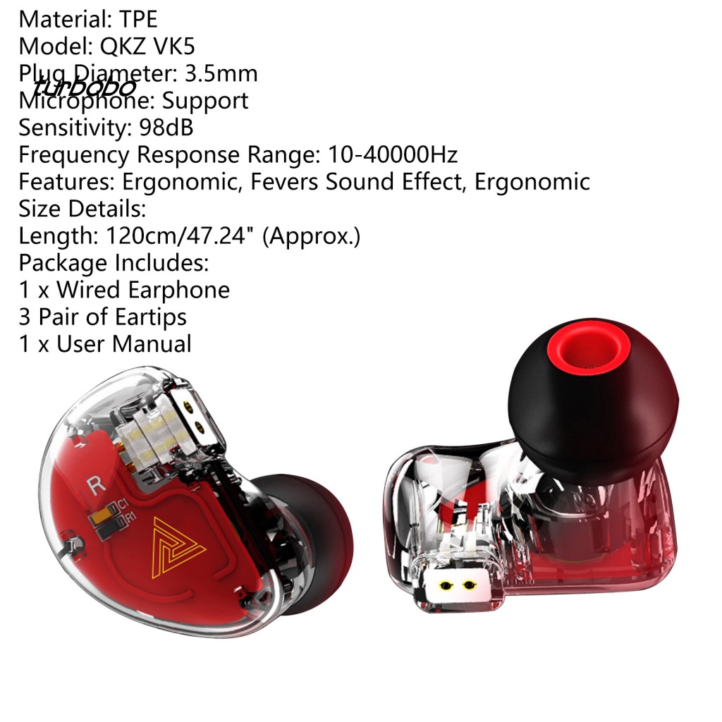 Tai Nghe Thể Thao Nhét Tai QKZ VK5 Jack 3.5mm Âm Thanh Nổi Giảm Tiếng Ồn Độ Nhạy Cao