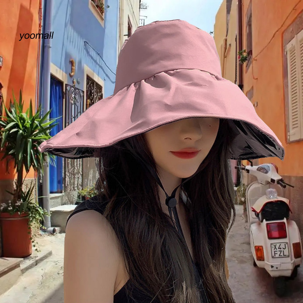 Nón Vành Tròn Lót Vinyl Chống Nắng Thời Trang Cho Nữ