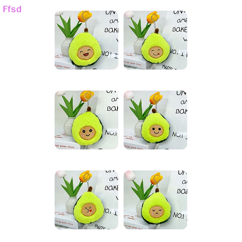 {Ffsd} 2023 Mới Móc Chìa Khóa Xe Hơi / Ba Lô / Túi Xách Hình Quả Bơ Nhồi Bông Dễ Thương Dành