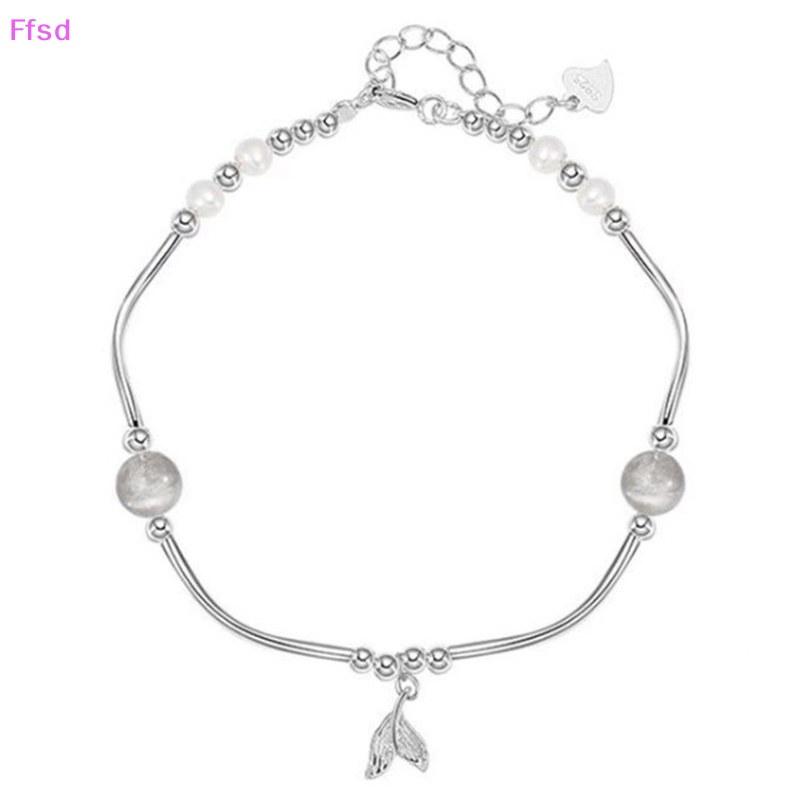 {Ffsd} Vòng Đeo Tay Hình Đuôi Cá Đính Đá Mặt Trăng Nhẹ Nhàng Ins Cho Nữ