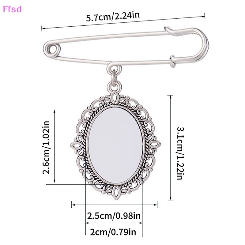 {Ffsd} Ghim Cài Hình Bầu Dục Bằng Nhôm Dùng Làm Khung Ảnh Cưới Diy