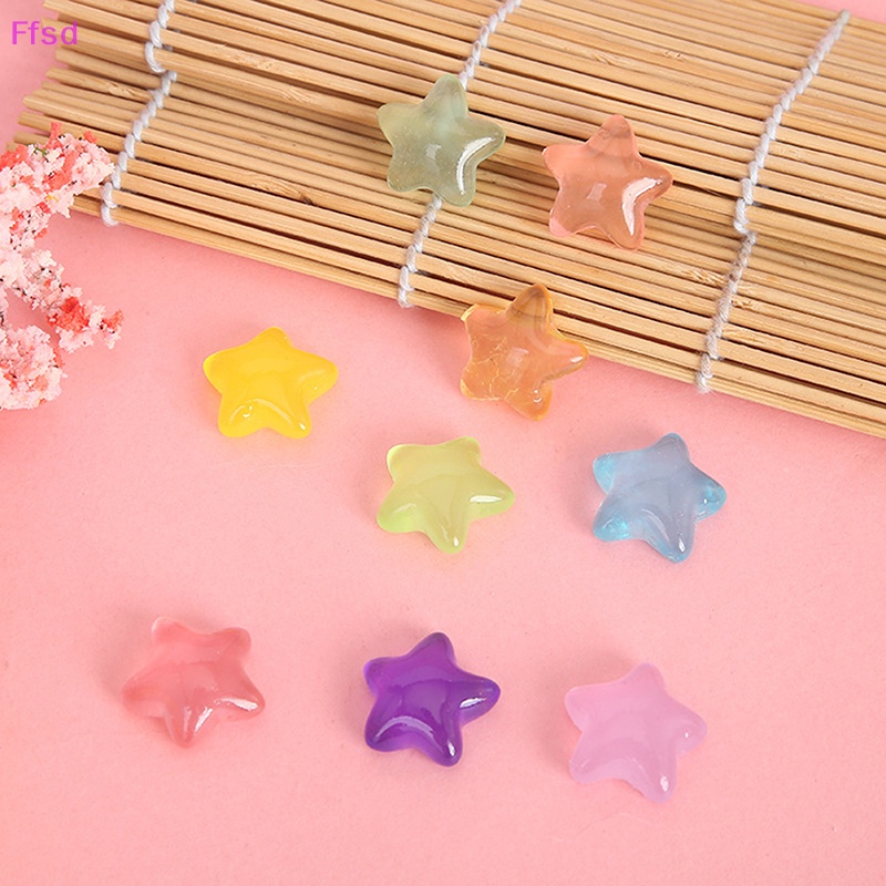 {Ffsd} Bộ 5 Đồ trang trí Ngôi Sao Dạ Quang Mini Bằng Nhựa Resin Thủ Công Phát Sáng Trang Trí Tiểu Cảnh
