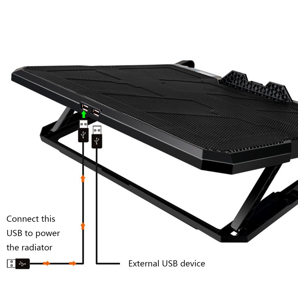 Giá Đỡ 6 QuạT TảN NhiệT 2 CổNg USB Chuyên DụNg Cho Laptop Notebook