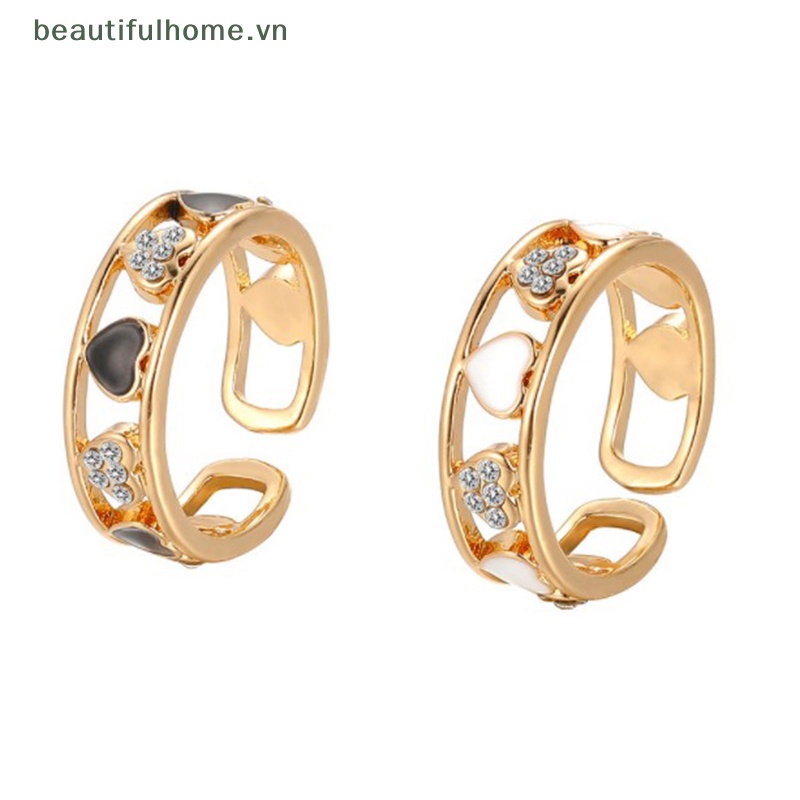 Nhẫn Hình Trái Tim Dạng Mở Thanh Lịch Thời Trang Cho Nữ 1 Tuổi