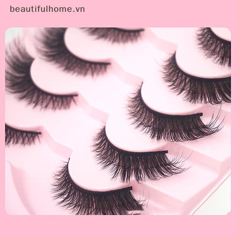 Bộ 7 Cặp Lông Mi Giả 3D Cong Dày Tự Nhiên