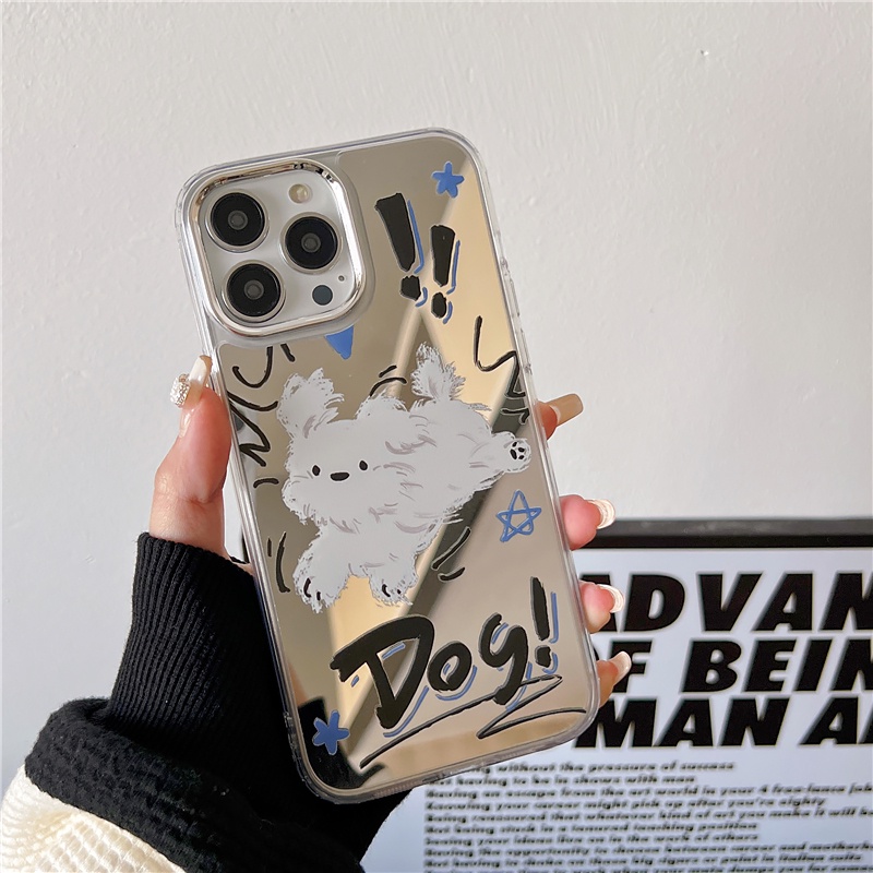 Ốp Điện Thoại Silicon Mềm Chống Sốc Tráng Gương Hình Mèo Hoạt Hình Thời Trang Cho iPhone 14 13 12 11 Pro Max 14 Plus