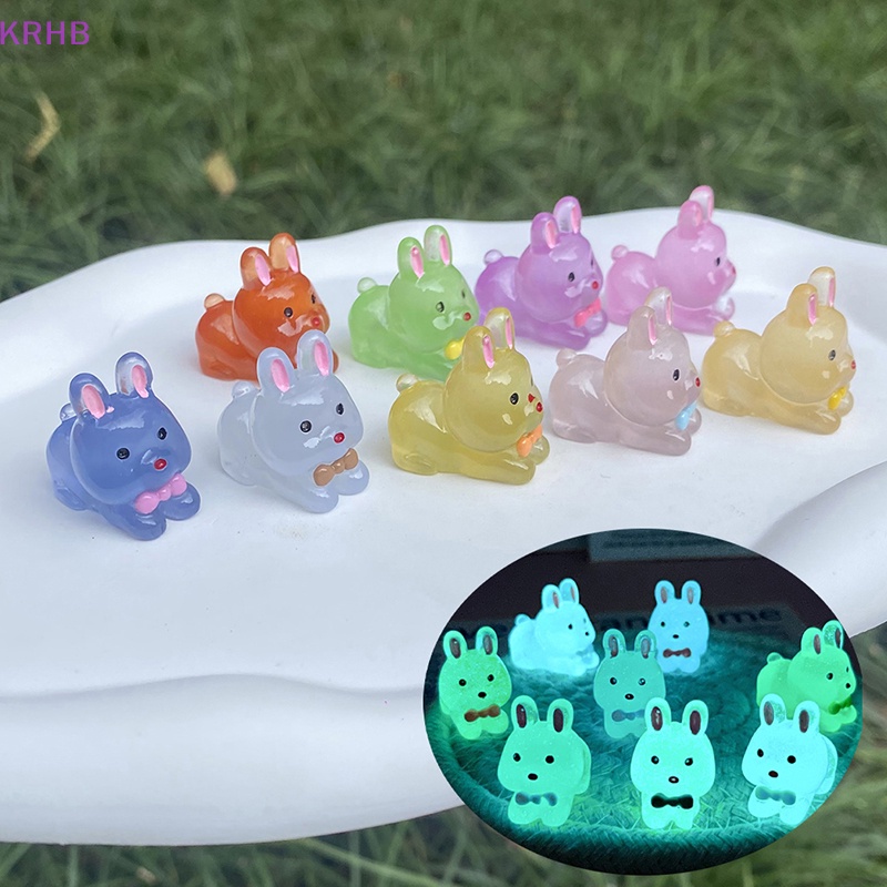 Mô Hình Thỏ Dạ Quang Mini Trang Trí Tiểu Cảnh Mới