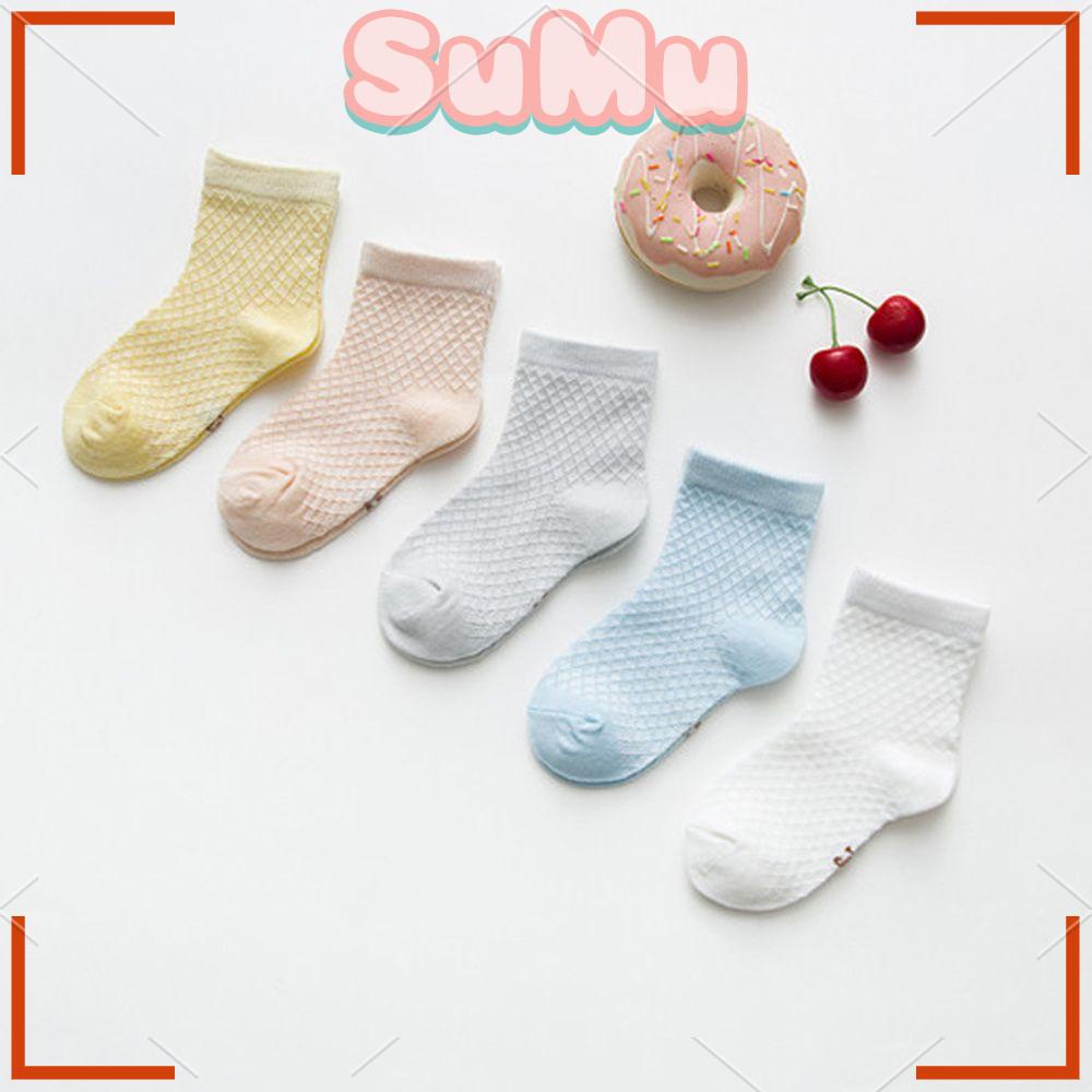 Set 5 Đôi Vớ Cotton Nhiều Màu Cho Bé 2-9 Tuổi