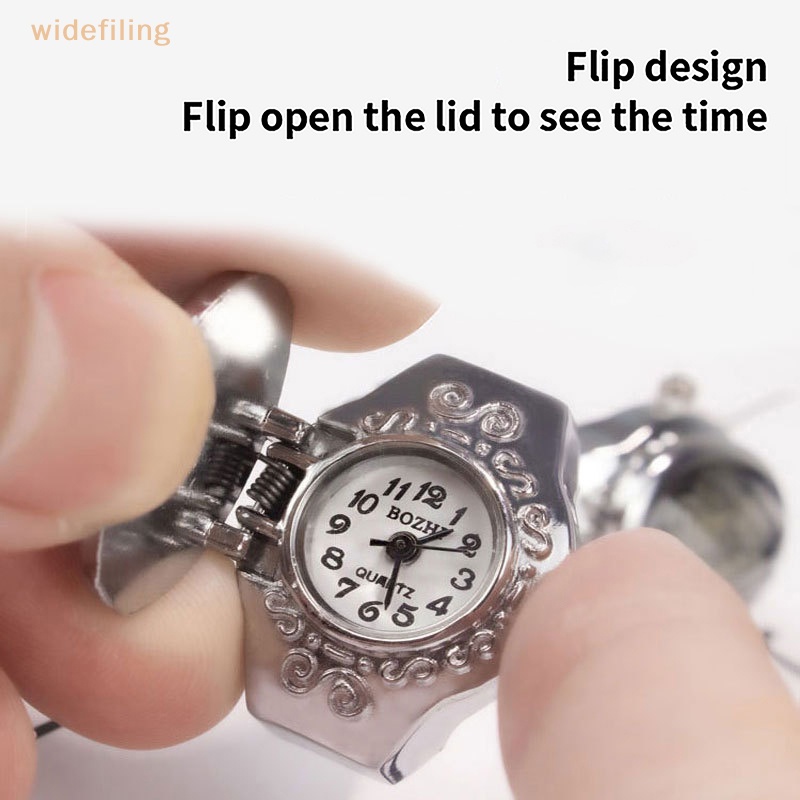 1 Nhẫn Đồng Hồ Co Giãn Mặt Trái Tim Phong Cách Punk Dành Cho Nam Và Nữ