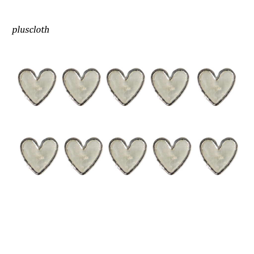 Set 10 Phụ Kiện Trang Trí Móng Tay Nghệ Thuật Tạo Hiệu Ứng 3D Bằng Hợp Kim Thân Thiện Với Môi Trường Màu Sắc Sống Động