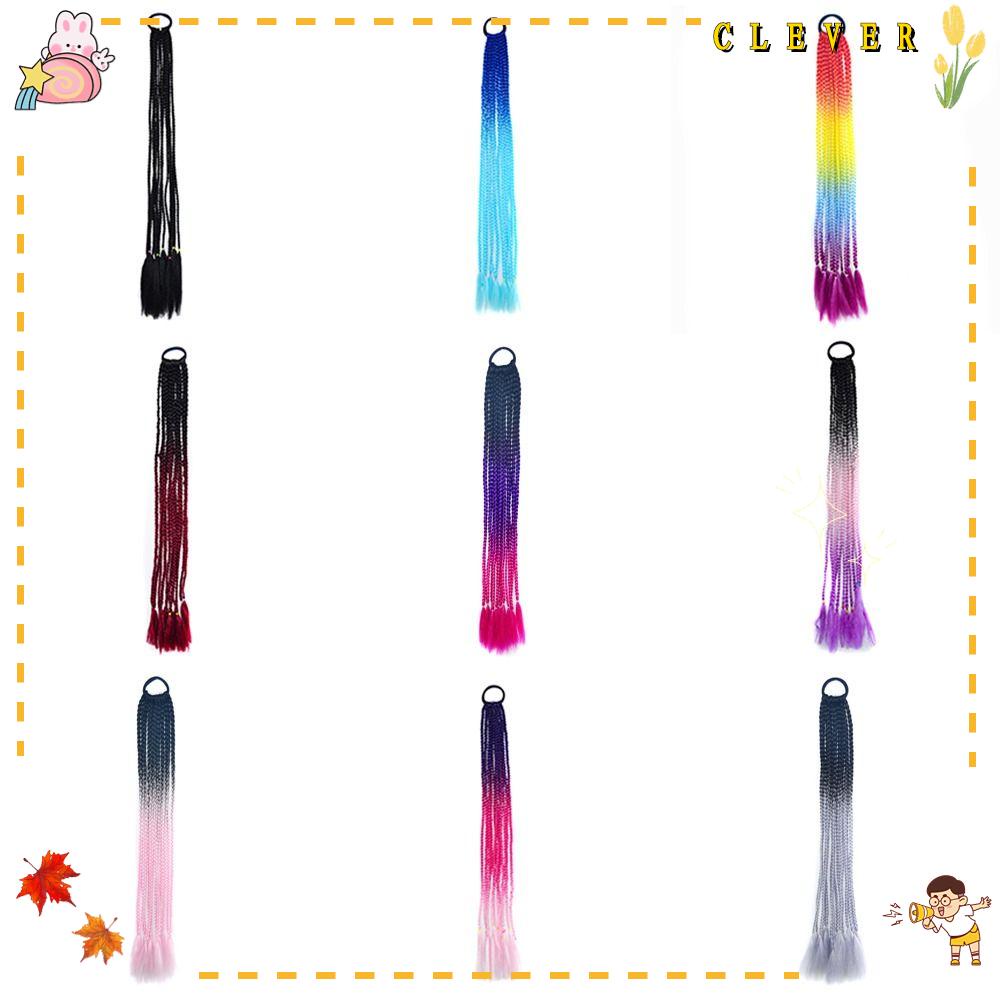 Dây Buộc Tóc Bằng Cao Su Tổng Hợp Co Giãn Màu Gradient Thời Trang