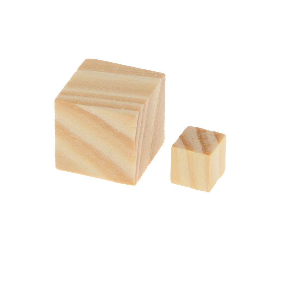 Set 50 Viên Gỗ Vuông 10x10mm 11