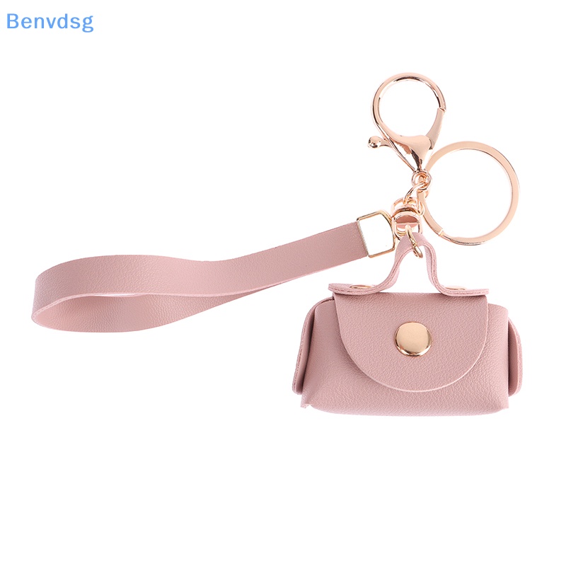 Benvdsg > Hộp Đựng Tai Nghe / Tiền Xu Mini Bằng Da Mềm Có Móc Khóa