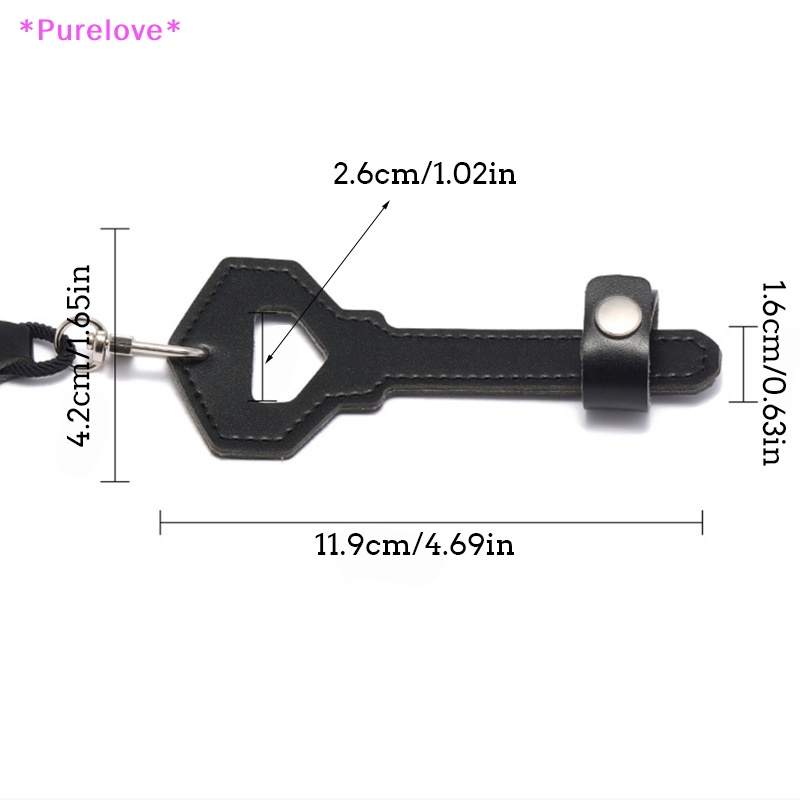 Túi Da Đựng Mắt Kính Hình Chìa Khóa Có Dây Đeo Cổ Tiện Dụng Mới