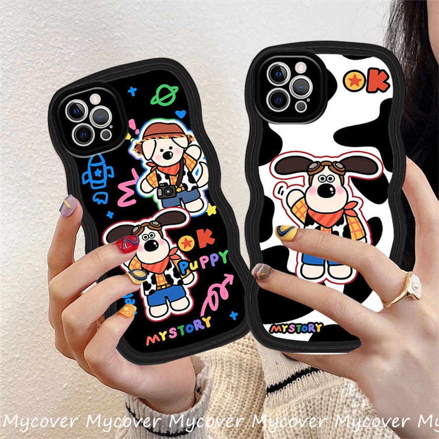 Ốp Điện Thoại Silicon Mềm Họa Tiết Chú Cún Hoạt Hình Cho iPhone 11 13 12 14 Pro Max X XR Xs Max 6 7 8 Plus