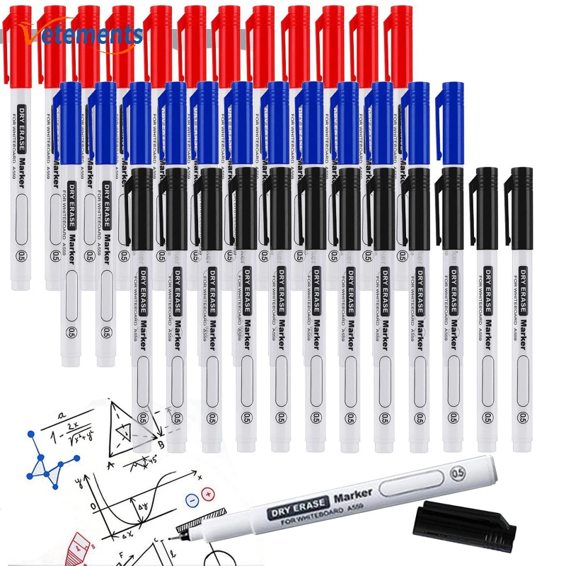 Bút Lông Viết Bảng Siêu Mỏng Nhanh Khô Chống Thấm Nước Nhiều Màu Sắc