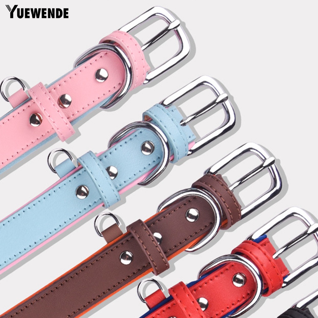 Vòng Cổ Chữ D Bằng Da Nhân Tạo Siêu Mềm Thoáng Khí Chống Thất Lạc Cho Thú Cưng