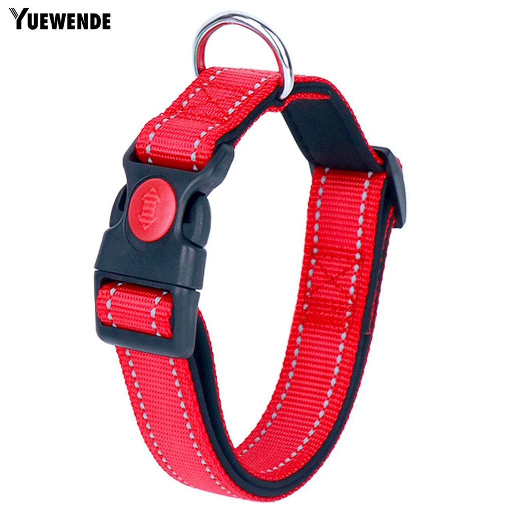 Yq.e Vòng Cổ Nylon Khóa Kim Loại Phản Quang Dạng Chữ D Có Thể Điều Chỉnh Độ Dài An Toàn Dành Cho Chó Nhỏ Và Vừa