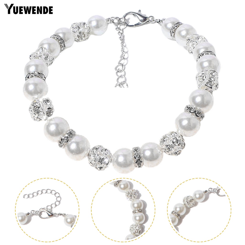 Vòng Cổ Đính Hạt Ngọc Trai Giả Cho Thú Cưng