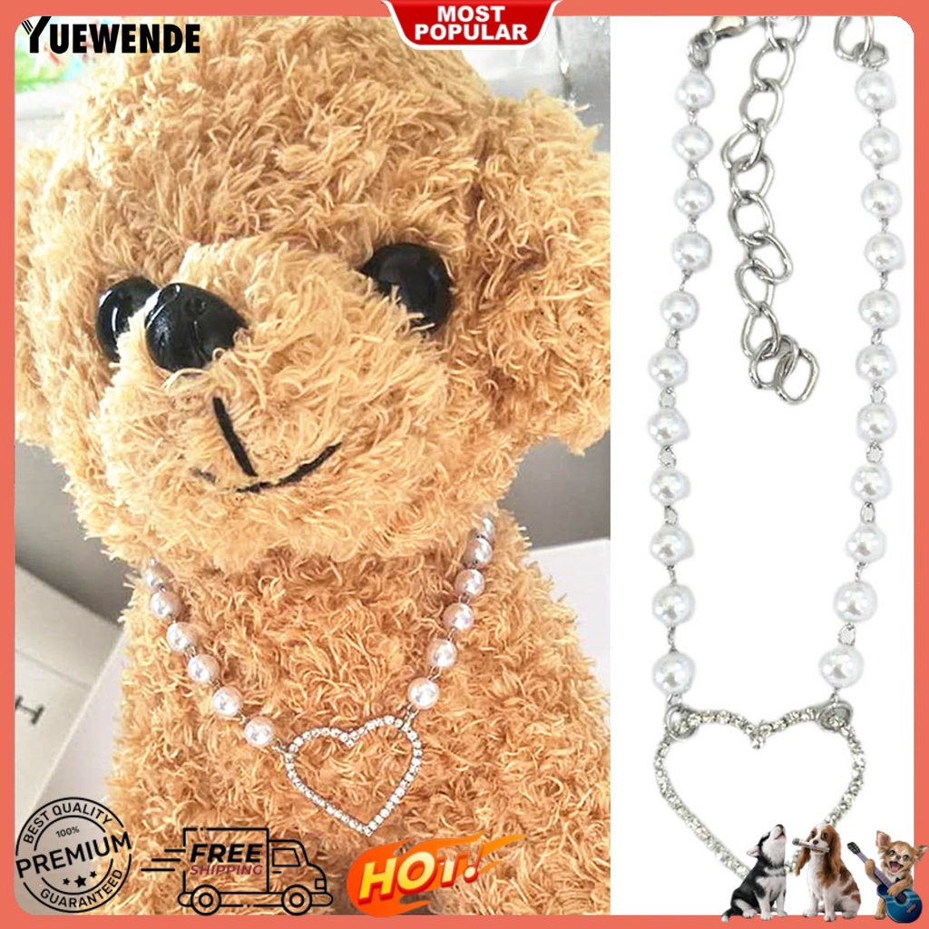 Yq.e Vòng Cổ Mặt Trái Tim Rỗng Bằng Đồng Sáng Bóng Chống Dao Trang Trí Vòng Cổ Dành Cho Cún Cưng Đám Cưới