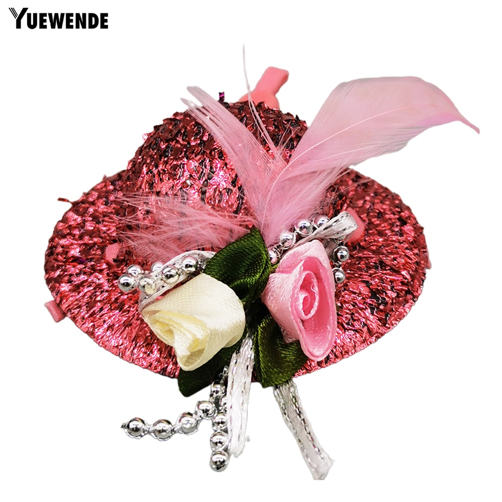 Mũ Bảo Hiểm Mini Đính Lông Vũ YQ.E Rooster Độ Đàn Hồi Cao Trang Trí Tiệc Tùng