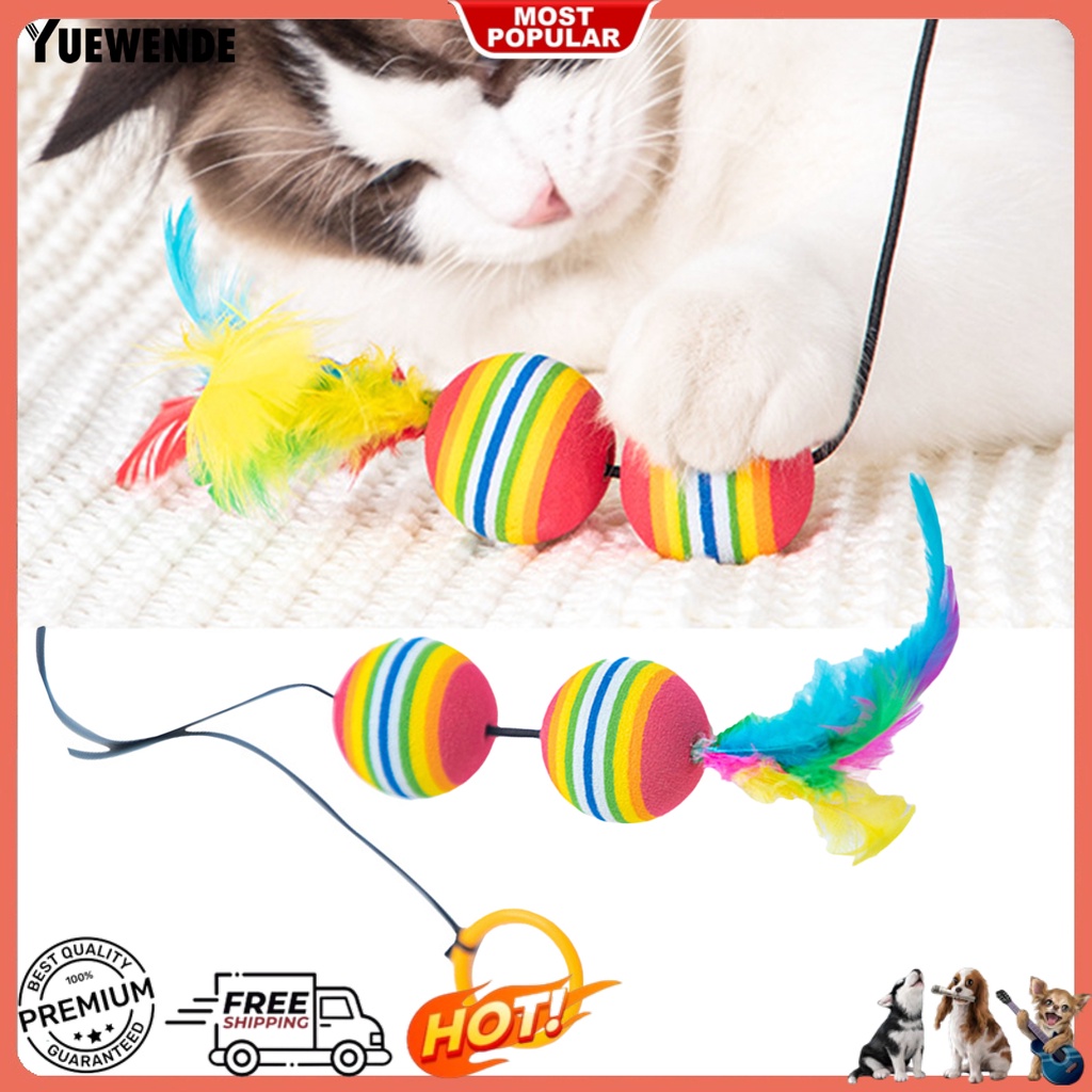 Bộ 2 Đồ Chơi Quả Bóng EVA Nhiều Màu Sắc Tươi Sáng Chống Cắn Thân Thiện Với Môi Trường Không Mùi Cho Mèo Cưng