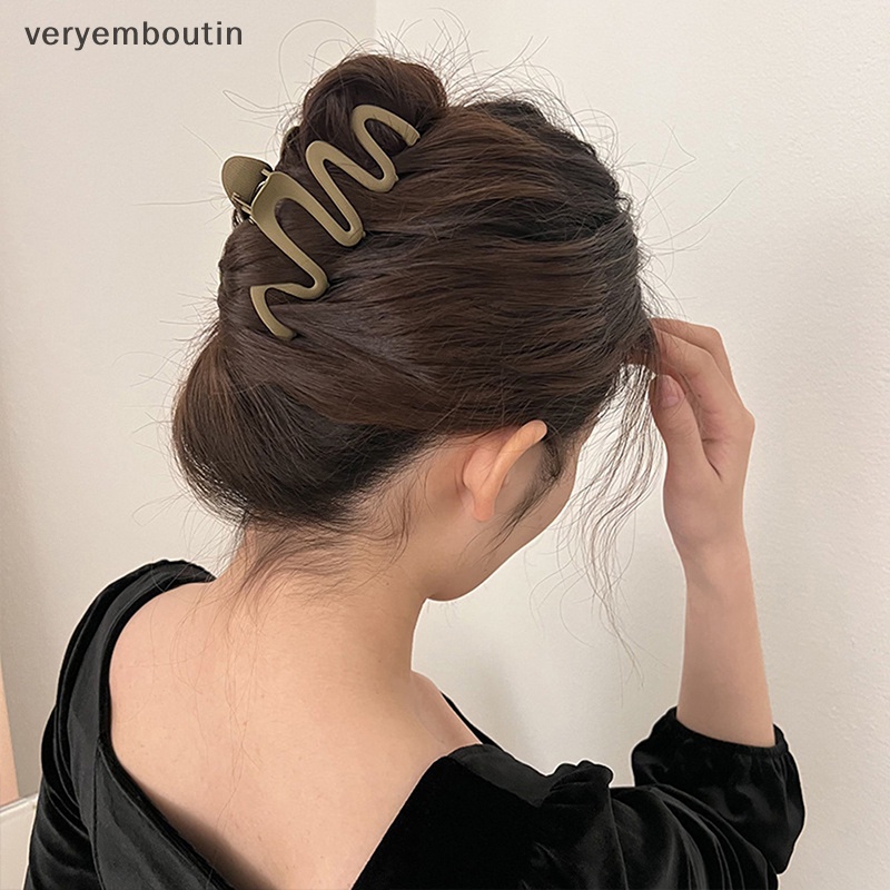 Kẹp Tóc Càng Cua Hình Gợn Sóng Thiết Kế Hình Học Đặc Biệt Cho Nữ n